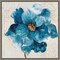 Ophelia I (Blue Flower) by Asia Jensen 16-in. W x 16-in. H. Canvas Wall Art Print Framed in Grey
